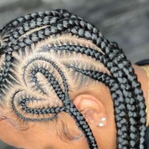 Cornrow Heart Braids Are the Cutest Way to Accent the Protective Style