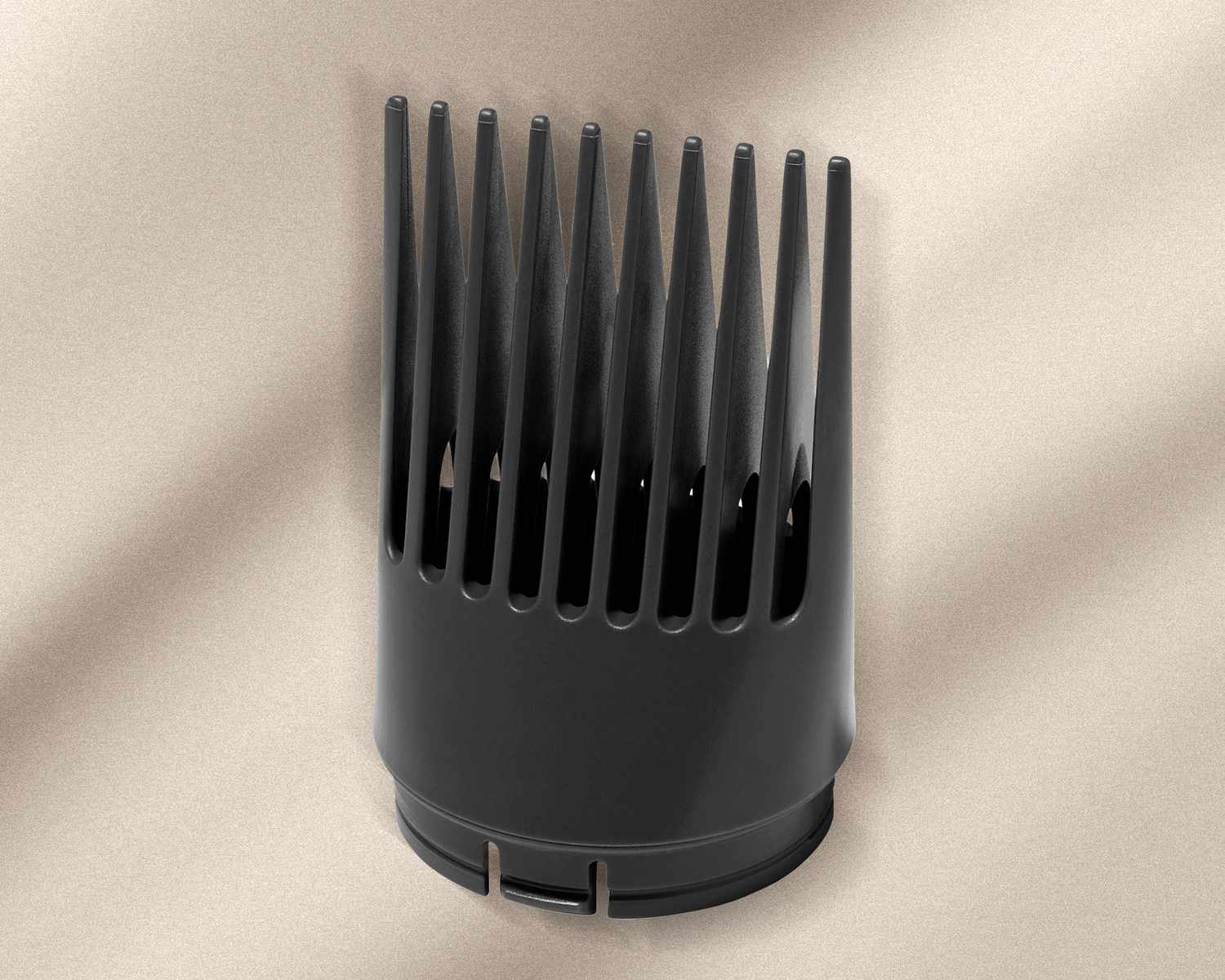 Grey comb hair dryer attachment