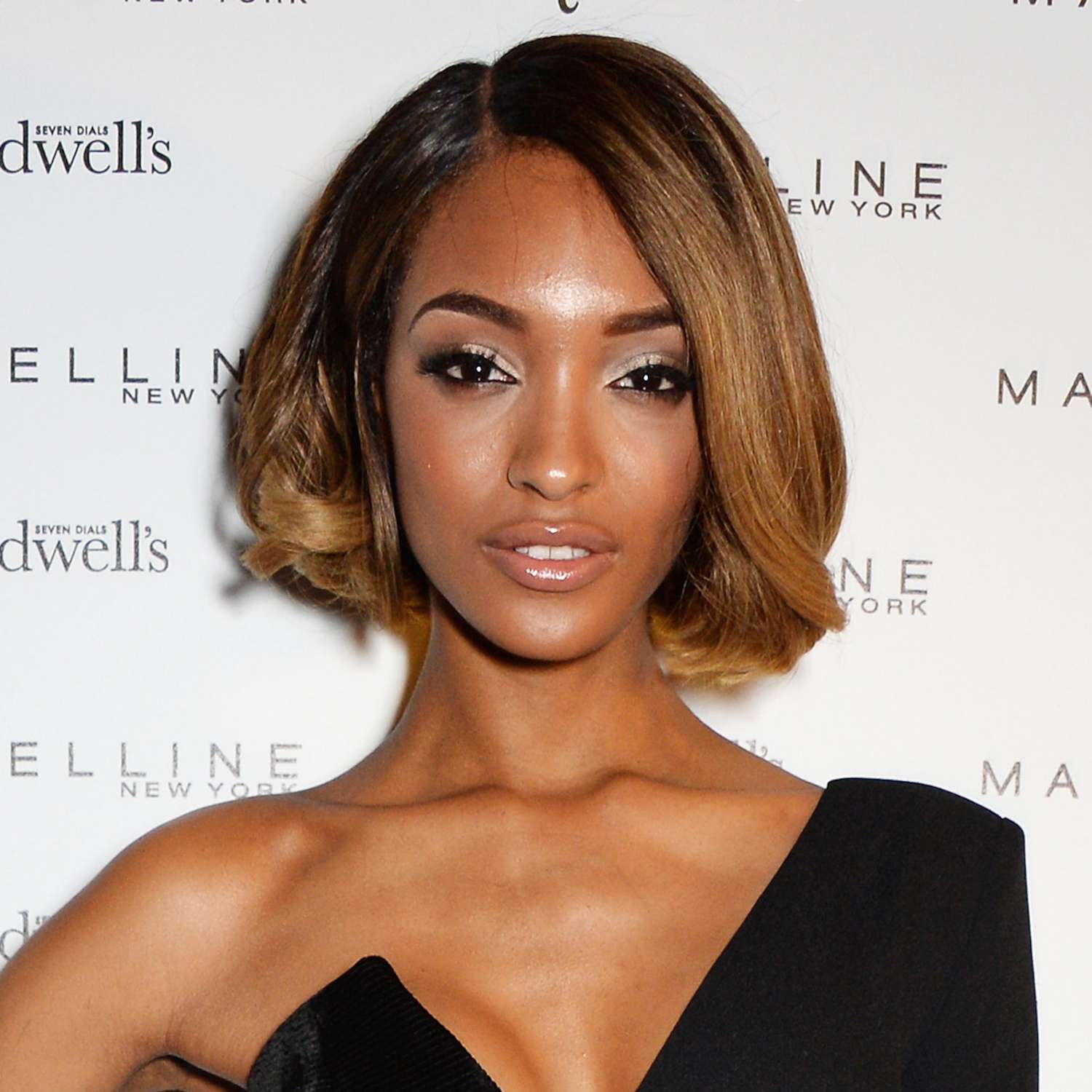 Jourdan Dunn wears her layer free bob with Hollywood inspired movement at the ends